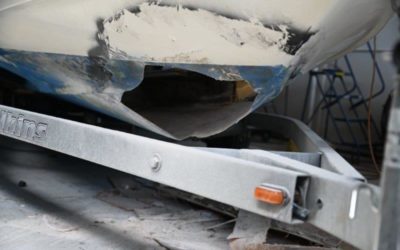 Fiberglass hull repair and interior replacement